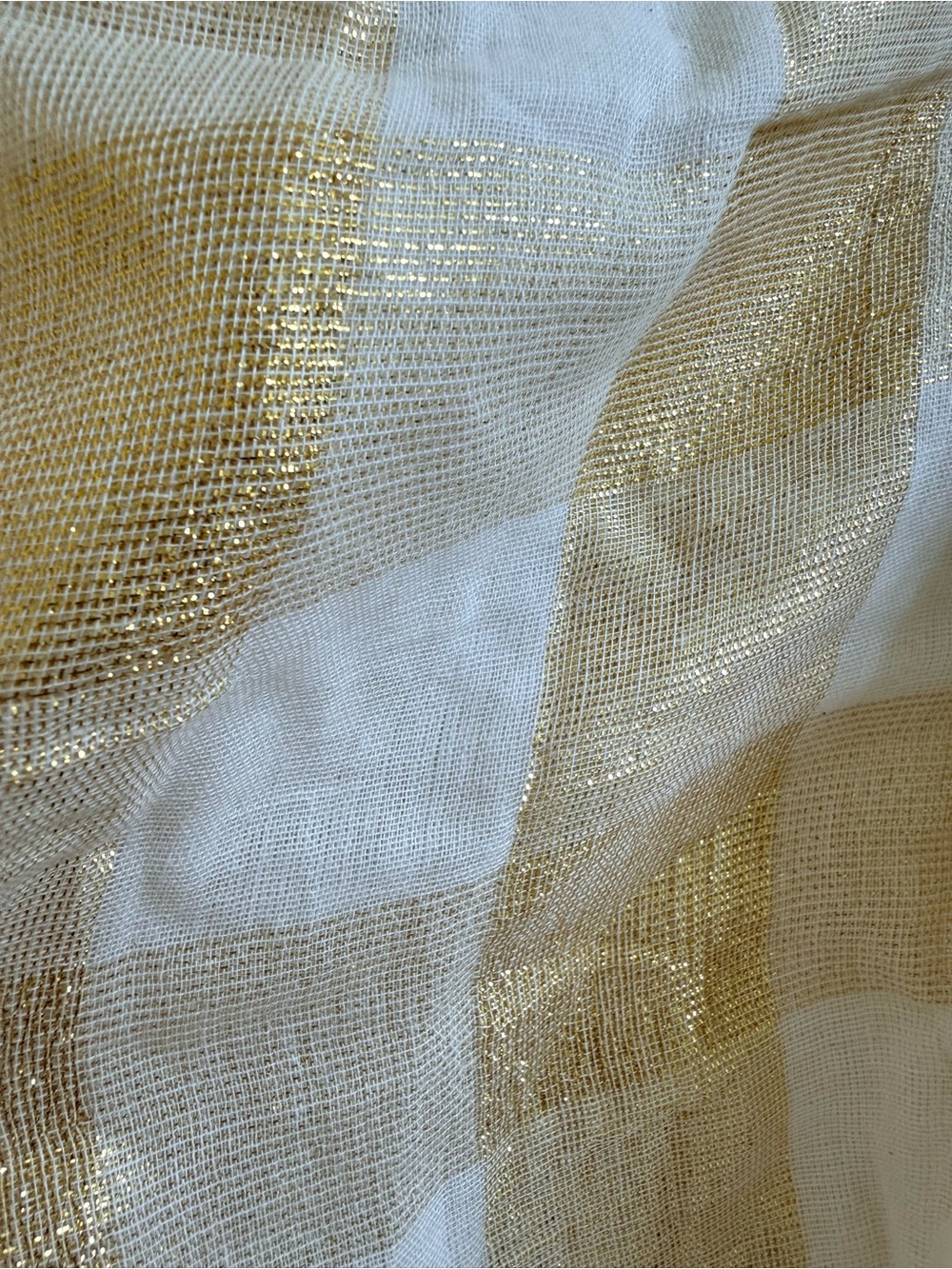 SUNDRESS Alicia Romper Size M/L Gold Gingham Metallic Threading NWT - Picture 9 of 16